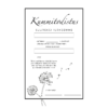 Kansikuva Kummitodistus A4 - Voikukka - Itse tulostettava - Design ByO