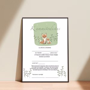 Kummitodistus A4 - Ketut - Itse tulostettava - Design ByO