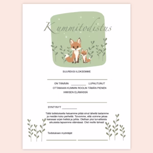Kummitodistus A4 - Ketut - Itse tulostettava - Design ByO