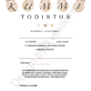 Kummitodistus A4 - Viisi pupua - Itse tulostettava - Design ByO