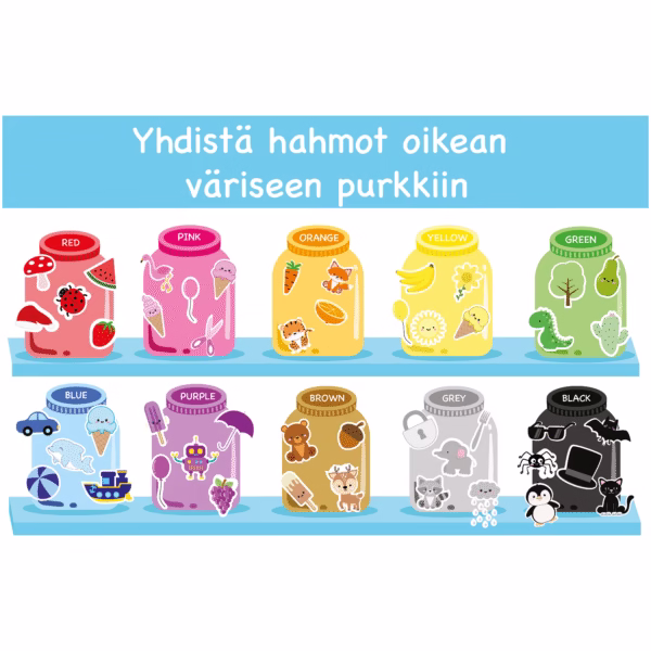 Väripurkit - Aktiviteetti lapselle - Itse tulostettava - Image 2