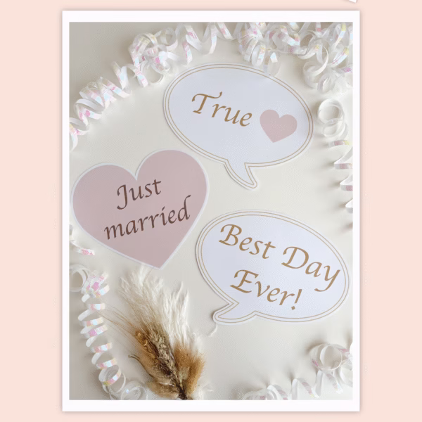 Tulostettavat puhekuplat | HÄÄT | Photo Booth -kyltit PDF | PRETTY - Image 9