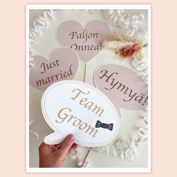 Tulostettavat puhekuplat | HÄÄT | Photo Booth -kyltit PDF | PRETTY - Image 7