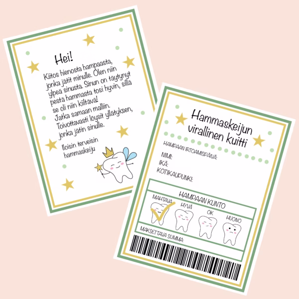 Postia hammaskeijulta - Vihreä - Tulostettava - PDF - Image 2