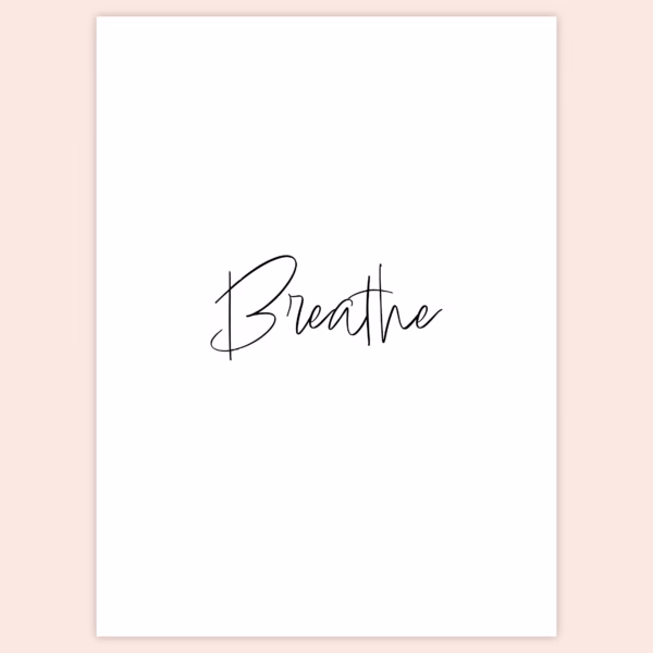 Tekstijuliste - Breathe A4 - PDF