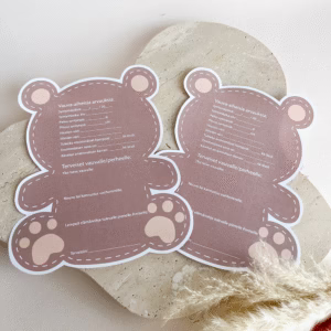 kansikuva Vauvajuhlat arvaa vauvan tietoja-NALLE baby shower