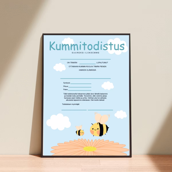 Kummitodistus - A4 - Pdf - Ampparit - Taulu
