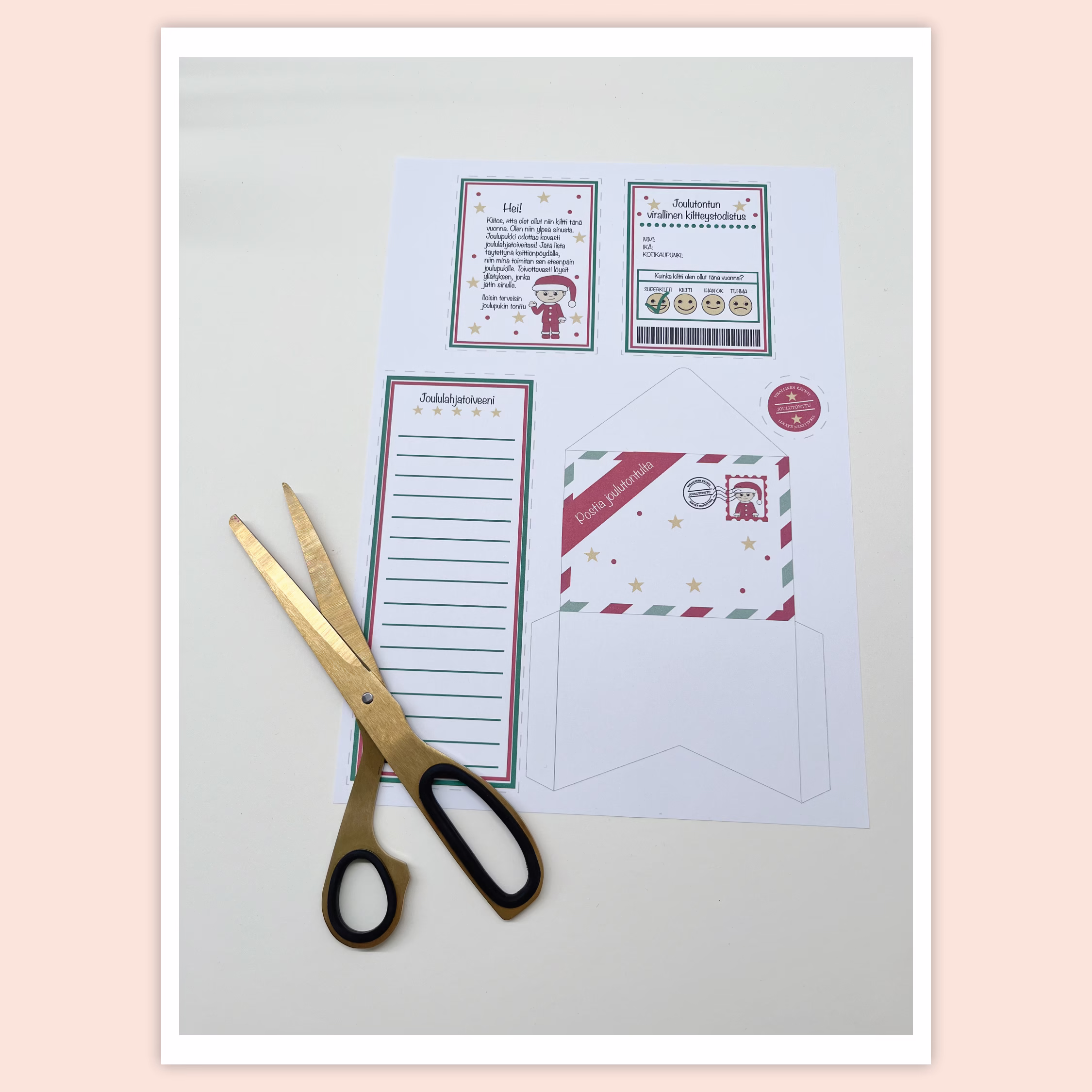 Postia joulutontulta - Tulostettava - PDF - Image 3